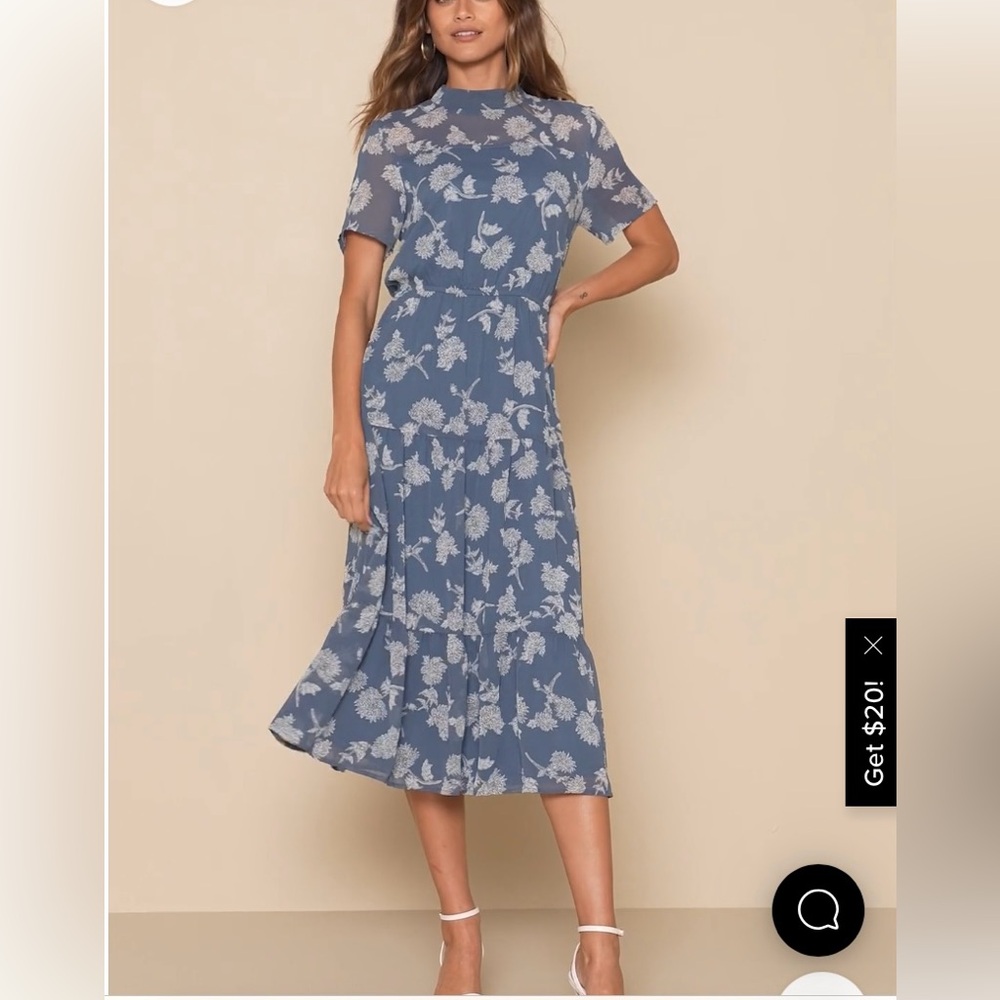 EUC Lulus floral midi dress